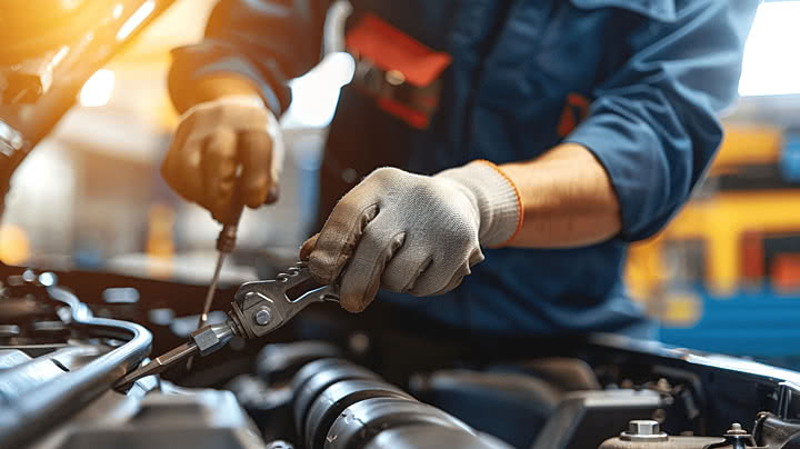 Repair technician preparing collision repair contact information